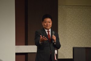 橋本社長挨拶-アベヤス創業100周年記念式典