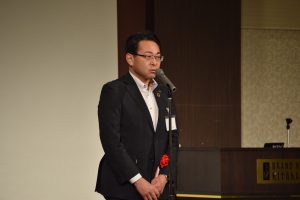 八重樫浩文様北上市長ご祝辞-アベヤス創業100周年記念式典