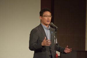 藤原崇様衆議院議員ご祝辞-アベヤス創業100周年記念式典